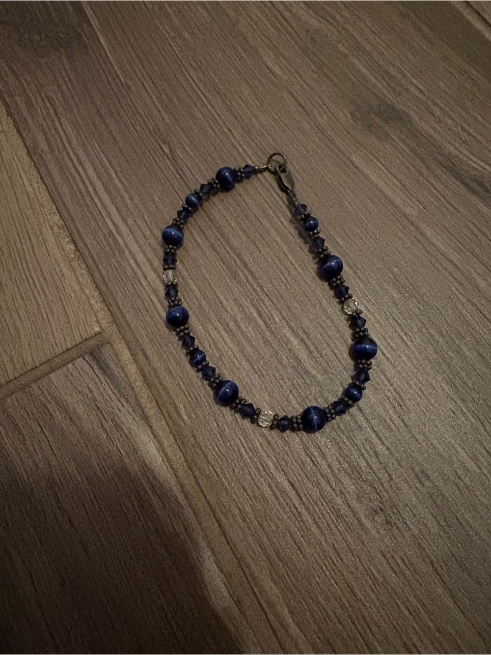 Elegant Navy Blue Beaded Bracelet for Women